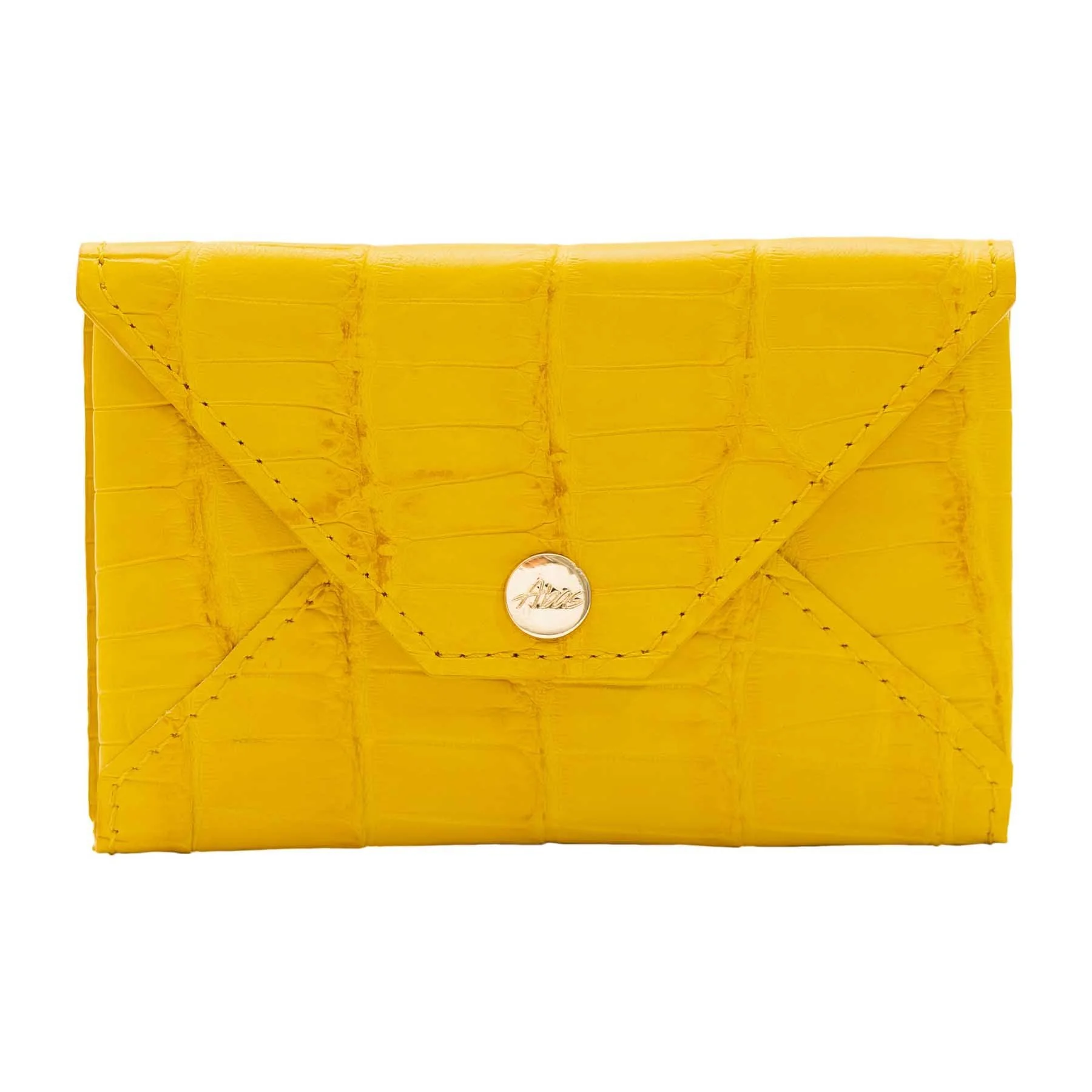 Envelope Card Case in Matte Alligator — Abas